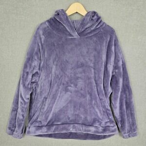 Denver Hayes Women's Plush Fleece Hoodie Purple Loungewear XL